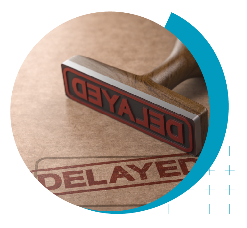 Higher Ed Marketing & Student Search Services | enrollmentFUEL | image of a stamp of the word "delayed"
