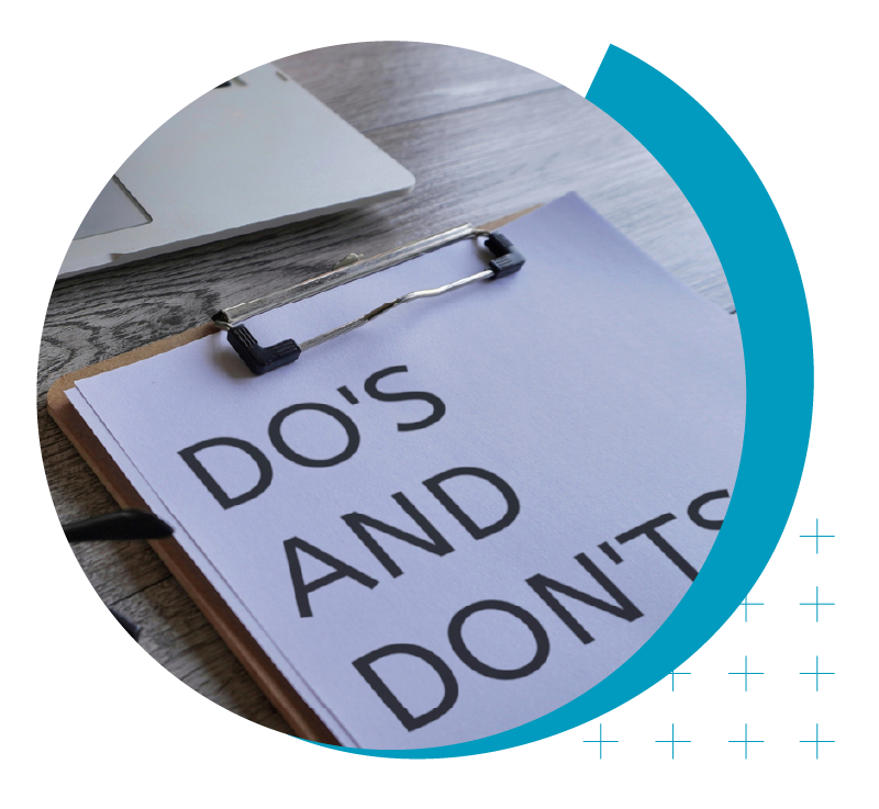 Higher Ed Marketing & Student Search Services | enrollmentFUEL | image of clipboard with the words "Do's and Don'ts" written on a piece of paper clipped to it