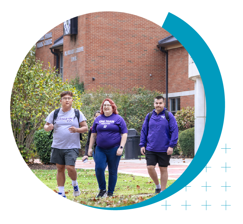 Higher Ed Marketing & Student Search Services | enrollmentFUEL | image of college students walking together across campus